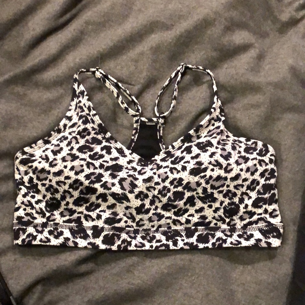 ZYIA Snow Leopard Brilliant Mesh Bra size large